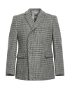 Thom Browne Man Coat Grey Size 4 Wool