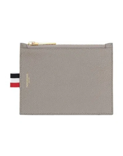 Thom Browne Man Coin Purse Grey Size - Leather