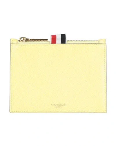 Thom Browne Man Coin Purse Yellow Size - Leather