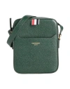 Thom Browne Man Cross-body Bag Emerald Green Size - Calfskin