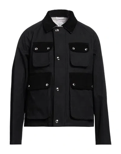 THOM BROWNE THOM BROWNE MAN JACKET BLACK SIZE 3 COTTON