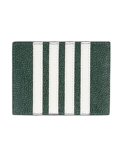 Thom Browne Man Document Holder Green Size - Leather