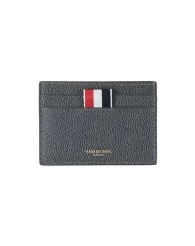 Thom Browne Man Document Holder Grey Size - Soft Leather