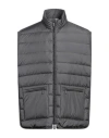 Thom Browne High Collar Padded Vest With Horizontal Quilting In Grey
