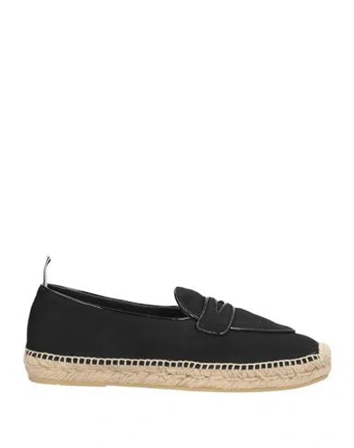 Thom Browne Man Espadrilles Black Size 9 Textile Fibers