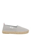Thom Browne Man Espadrilles Light Grey Size 8.5 Textile Fibers