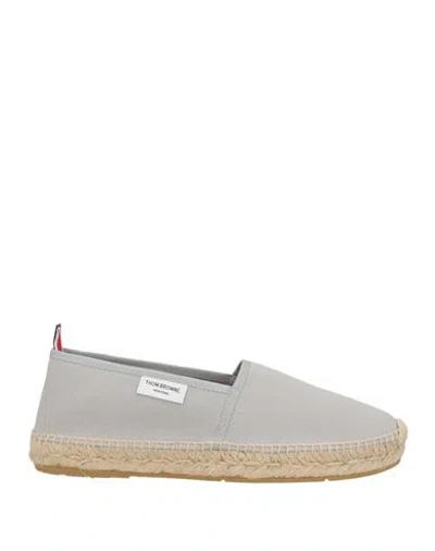 Thom Browne Man Espadrilles Light Grey Size 8.5 Textile Fibers