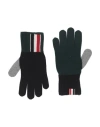 Thom Browne Man Gloves Green Size L Virgin Wool