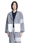 Thom Browne Man Grey Jackets In Gray