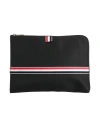 Thom Browne Man Handbag Black Size - Textile Fibers, Leather