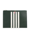 Thom Browne Man Handbag Dark Green Size - Textile Fibers, Soft Leather In Green