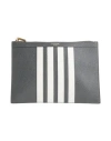Thom Browne Man Handbag Grey Size - Leather