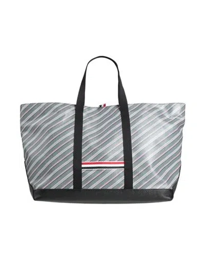Thom Browne Man Handbag Grey Size - Textile Fibers