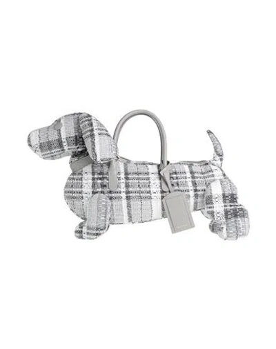 Thom Browne Man Handbag Light Grey Size - Textile Fibers In Gray