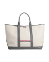 Thom Browne Man Handbag Light Grey Size - Textile Fibers, Leather