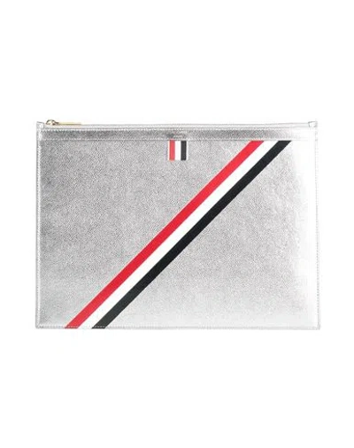 Thom Browne Man Handbag Silver Size - Calfskin
