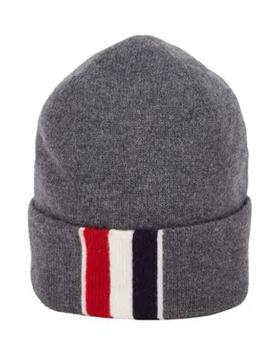 Thom Browne Man Hat Grey Size Onesize Merino Wool In Gray