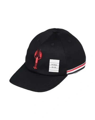 Thom Browne Man Hat Midnight Blue Size M Cotton, Polyester
