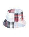 Thom Browne Man Hat Sky Blue Size L Cotton In Blue