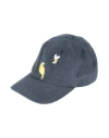 Thom Browne Man Hat Slate Blue Size M Cotton, Polyester In Blue