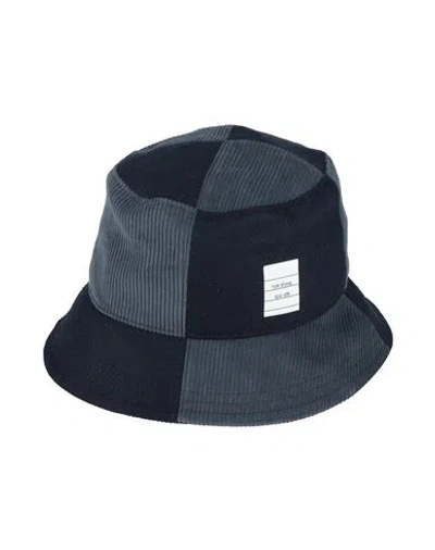 Thom Browne Man Hat Slate Blue Size L Wool