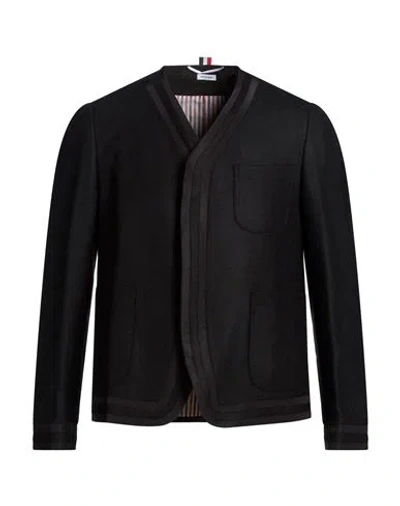 Thom Browne Wool-twill Jacket In Black