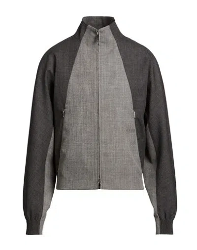 Thom Browne Man Jacket Charcoal Size 4 Virgin Wool In Gray