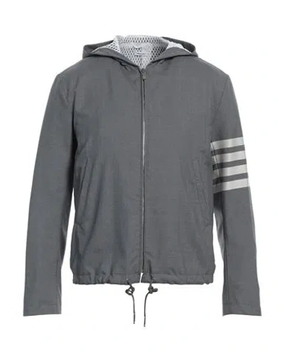 Thom Browne Man Jacket Grey Size 1 Wool