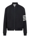 Thom Browne Man Jacket Midnight Blue Size 4 Wool In Blue