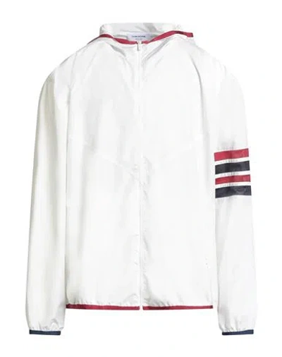 Thom Browne Man Jacket White Size 5 Polyester