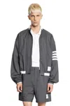 Thom Browne 4 Bar Grey Polyester Jacket