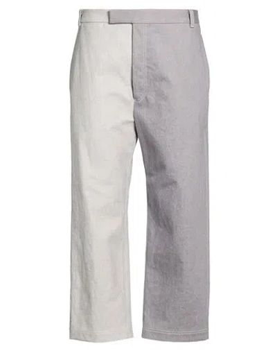 Thom Browne Man Jeans Grey Size 2 Cotton