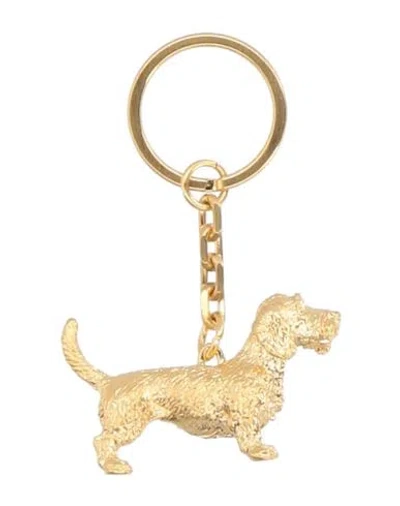 Thom Browne Man Key Ring Gold Size - Brass