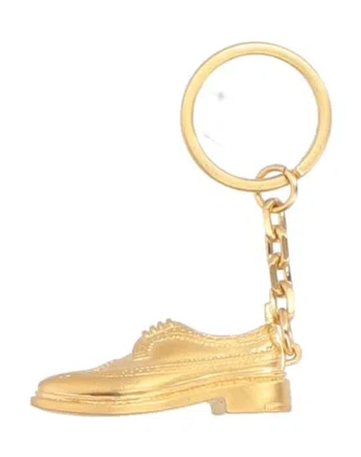 Thom Browne Man Key Ring Gold Size - Brass