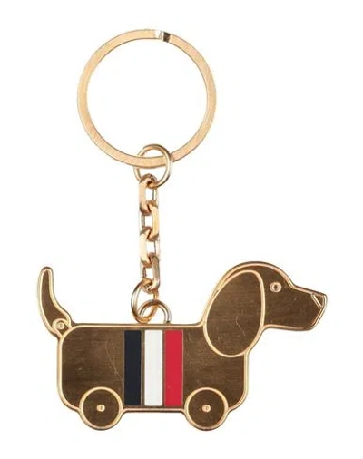 Thom Browne Man Key Ring Gold Size - Metal