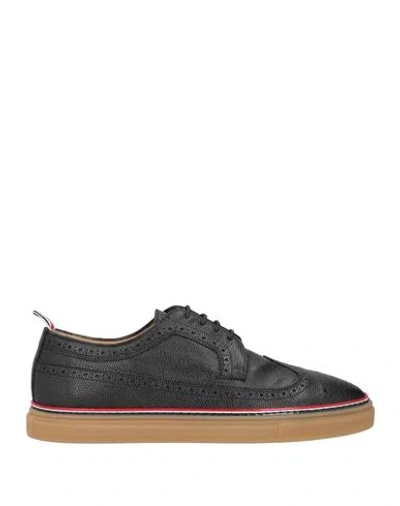 Thom Browne Man Lace-up Shoes Black Size 11 Leather