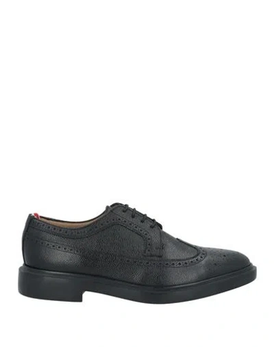 Thom Browne Man Lace-up Shoes Black Size 7 Leather