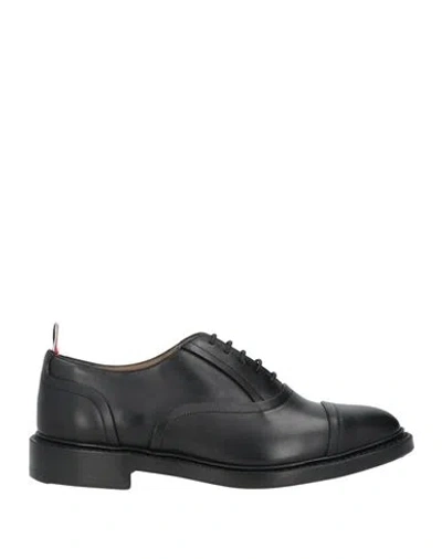 Thom Browne Man Lace-up Shoes Black Size 8 Leather