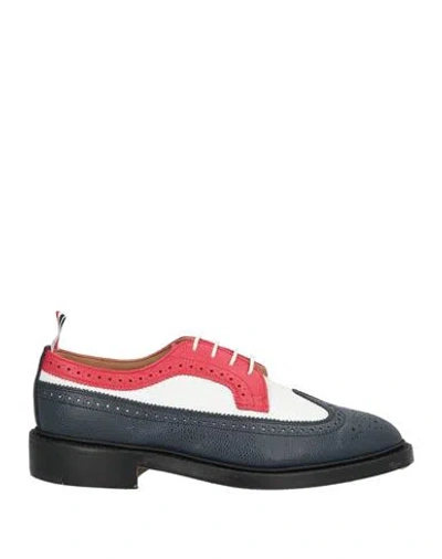 Thom Browne Man Lace-up Shoes Navy Size 9 Leather