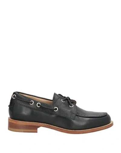THOM BROWNE THOM BROWNE MAN LOAFERS BLACK SIZE 8 CALFSKIN