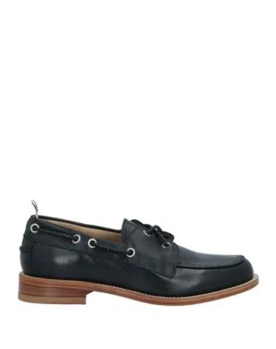 THOM BROWNE THOM BROWNE MAN LOAFERS BLACK SIZE 9 CALFSKIN