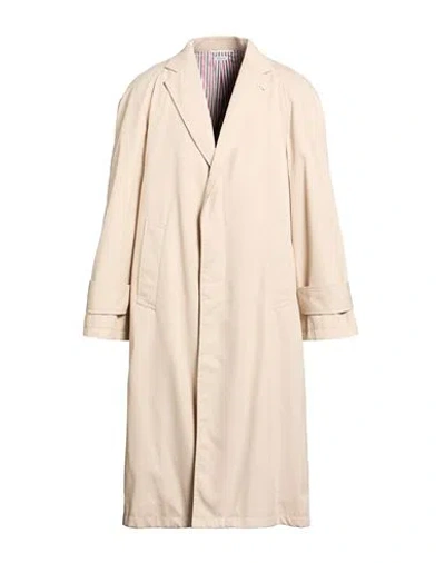 Thom Browne Man Overcoat & Trench Coat Beige Size 1 Polyester, Cotton, Polyurethane In Neutral