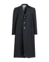 Thom Browne Man Overcoat & Trench Coat Midnight Blue Size 2 Wool