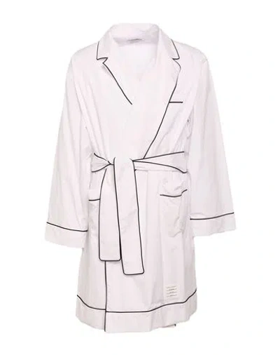 Thom Browne Man Overcoat & Trench Coat White Size 5 Cotton