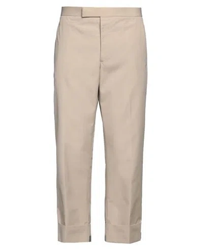 Thom Browne Man Pants Beige Size 3 Polyester, Cotton In Beige