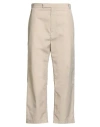 Thom Browne Man Pants Beige Size 4 Polyester, Cotton In Gray