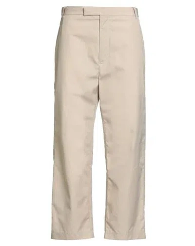 Thom Browne Man Pants Beige Size 4 Polyester, Cotton In Gray