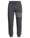 Thom Browne Man Pants Charcoal Size 2 Cotton, Elastane In Multi
