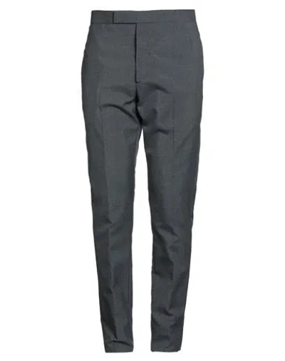 Thom Browne Man Pants Charcoal Size 3 Wool, Polyester In Gray