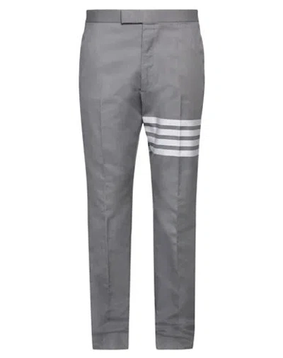 Thom Browne Man Pants Grey Size 2 Cotton